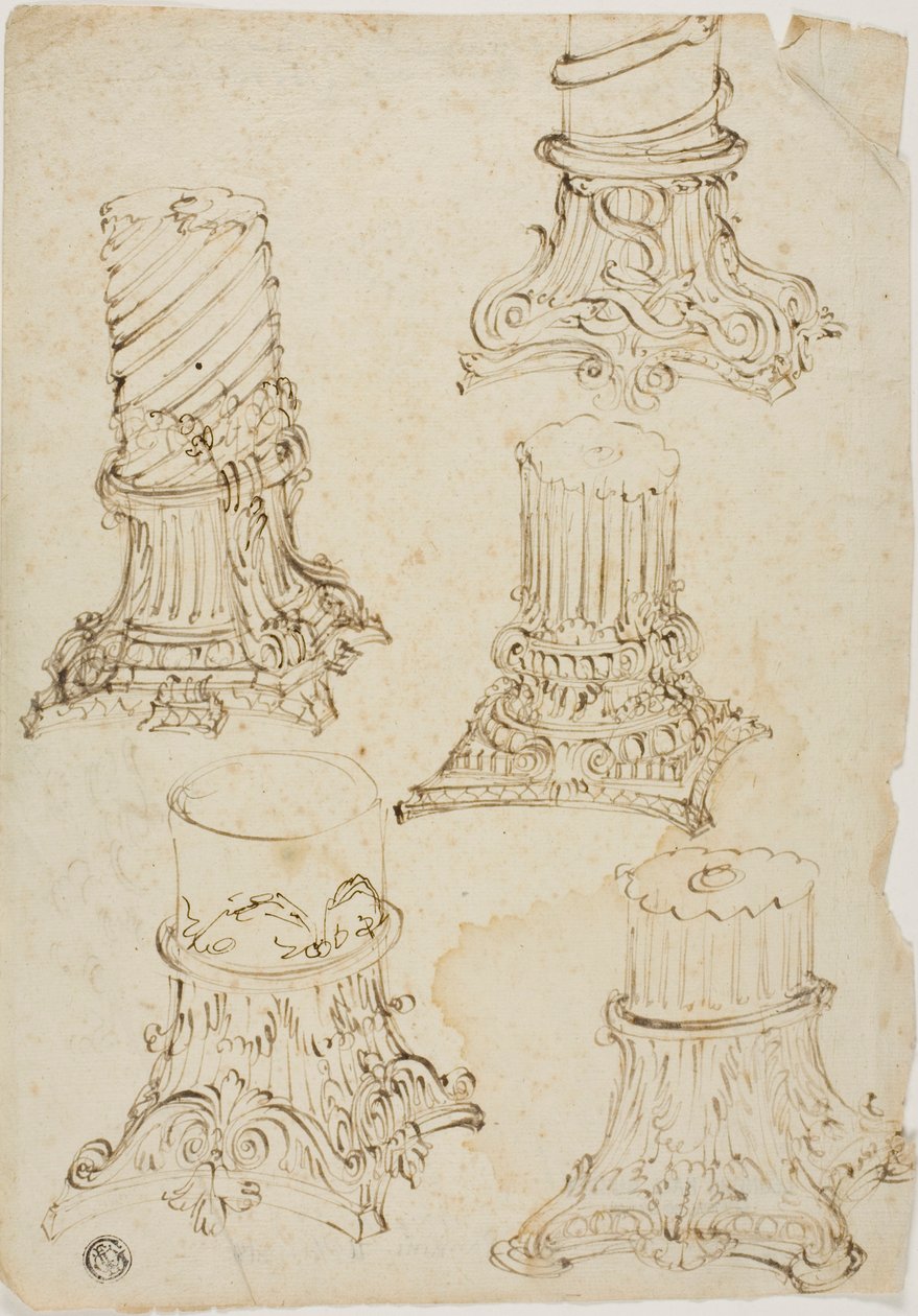 Croquis de chapiteaux corinthiens - Giovanni Paolo Panini
