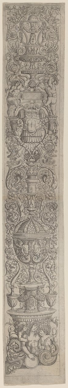 Panneau ornemental : Néréide chevauchée par deux enfants - Giovanni Pietro Birago and Zoan Andrea