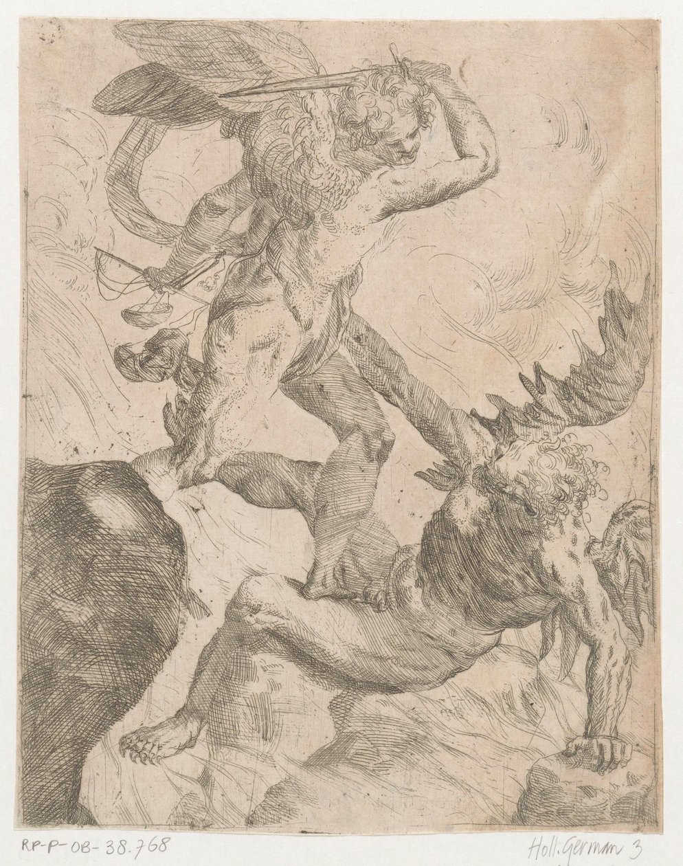Archange Michel en combat avec le diable - Giovanni Pietro Possenti