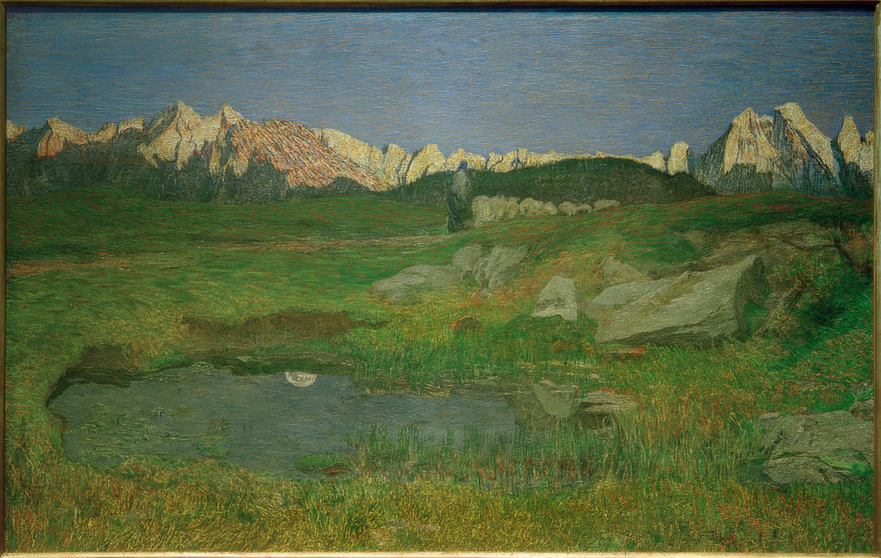 Paysage alpin au coucher du soleil - Giovanni Segantini