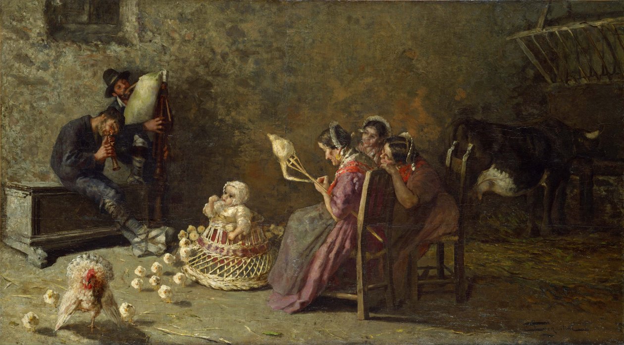 Joueurs de cornemuse de Brianza, vers 1883-1885 - Giovanni Segantini
