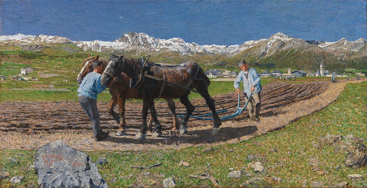 Le labour - Giovanni Segantini