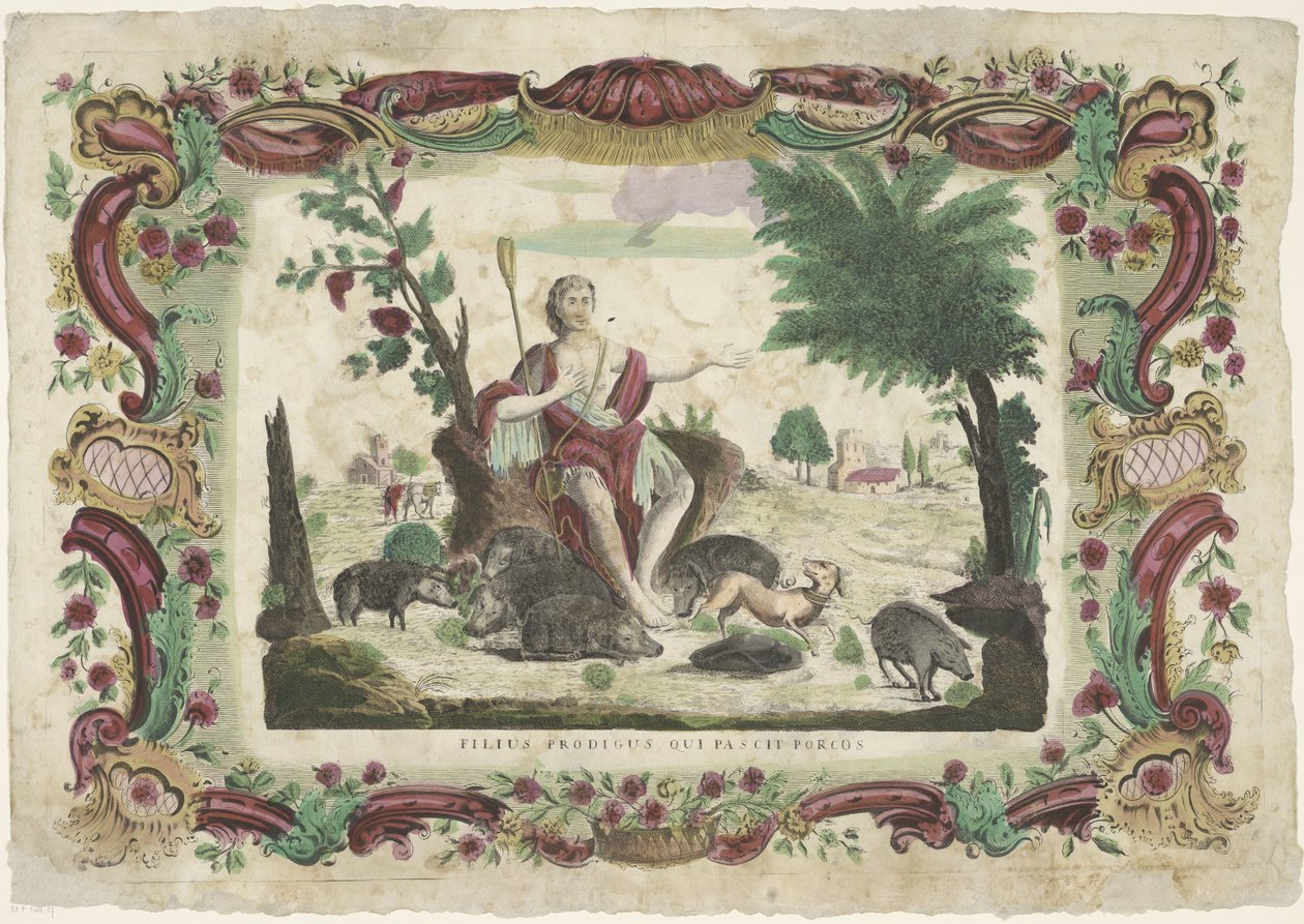 Le fils prodigue comme gardien de porcs - Giovanni Volpato (possibly)