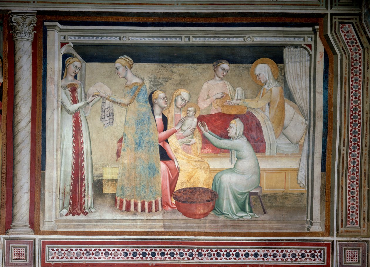 La vie de la Vierge : la naissance de Marie - Giovanni da Milano