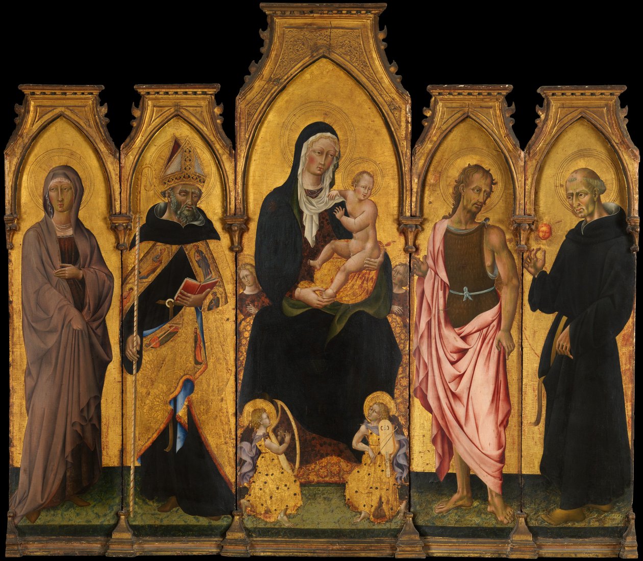 Madone et enfant avec des saints, 1454 - Giovanni di Paolo