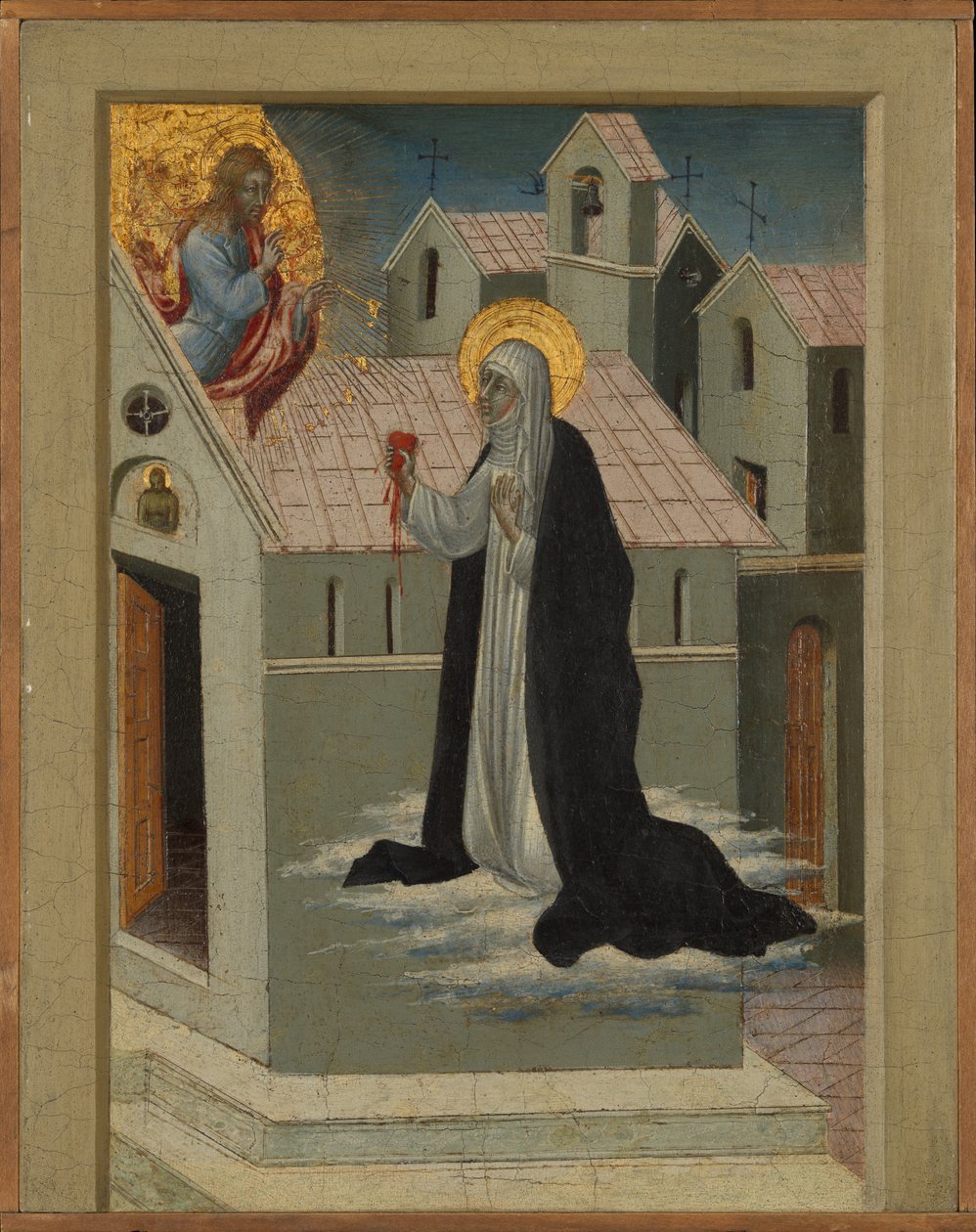 Sainte Catherine de Sienne échangeant son cœur avec le Christ - Giovanni di Paolo