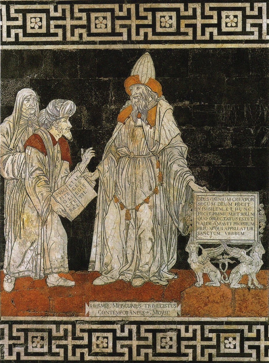 Hermès Trismégiste. Mosaïque au sol dans la cathédrale de Sienne, 1488 - Giovanni di Stefano