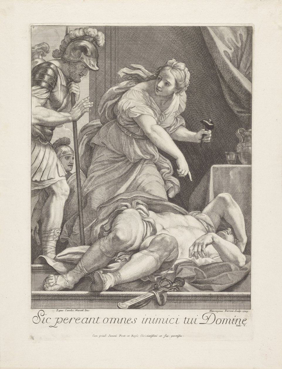 Jaël montre à Barak Sisera tué - Girolamo Ferroni