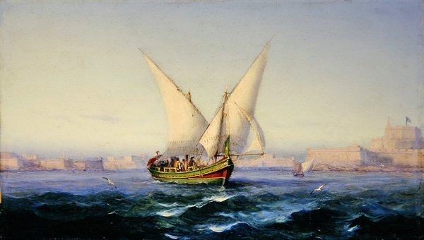 Au large du port de La Valette - Girolamo Gianni