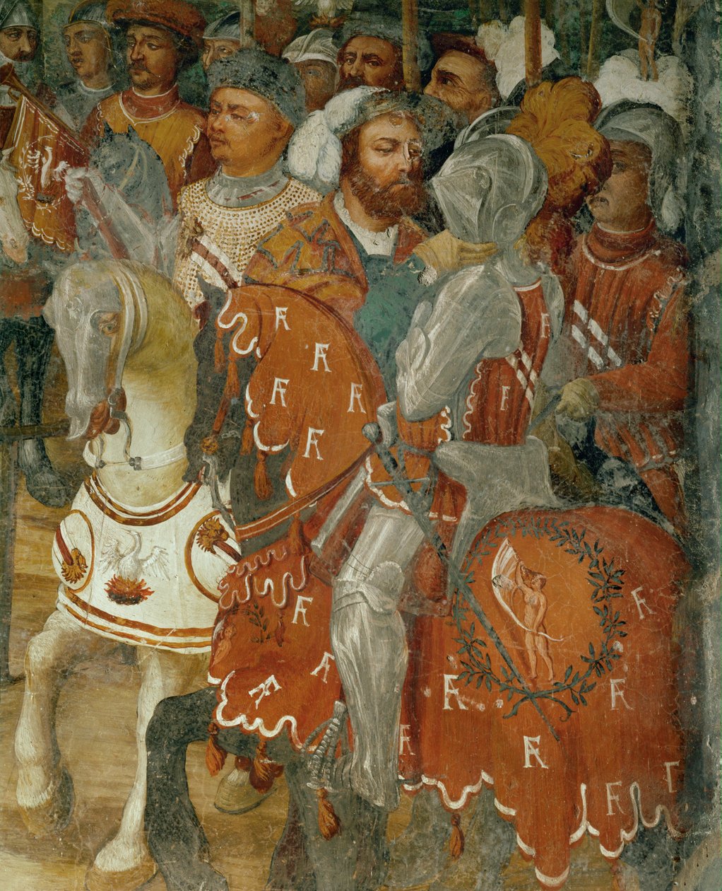 Deux participants à un tournoi (fresque) - Girolamo Romanino