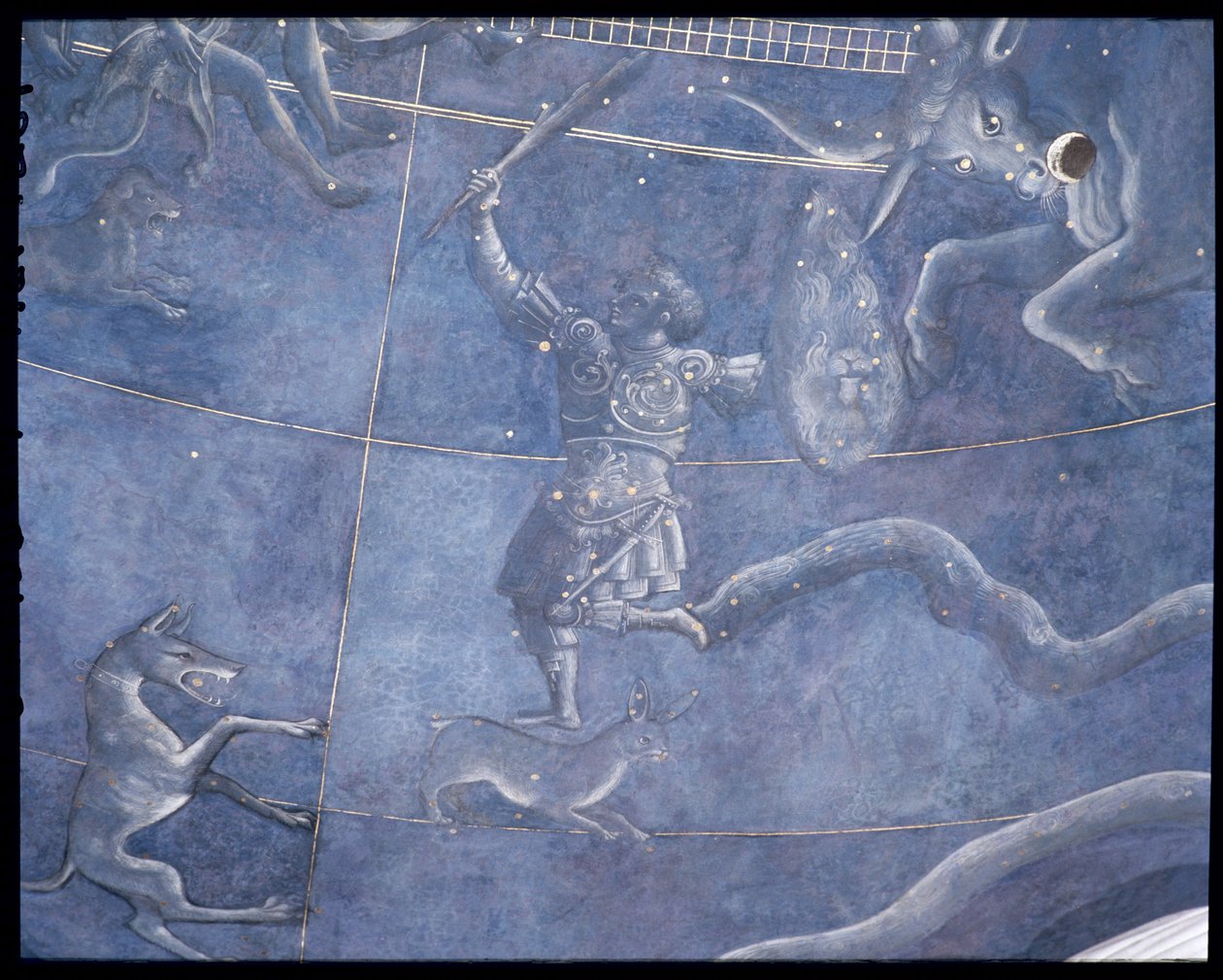 Le chemin du Soleil à travers les étoiles dans la nuit du 4 juillet 1442 (détail d