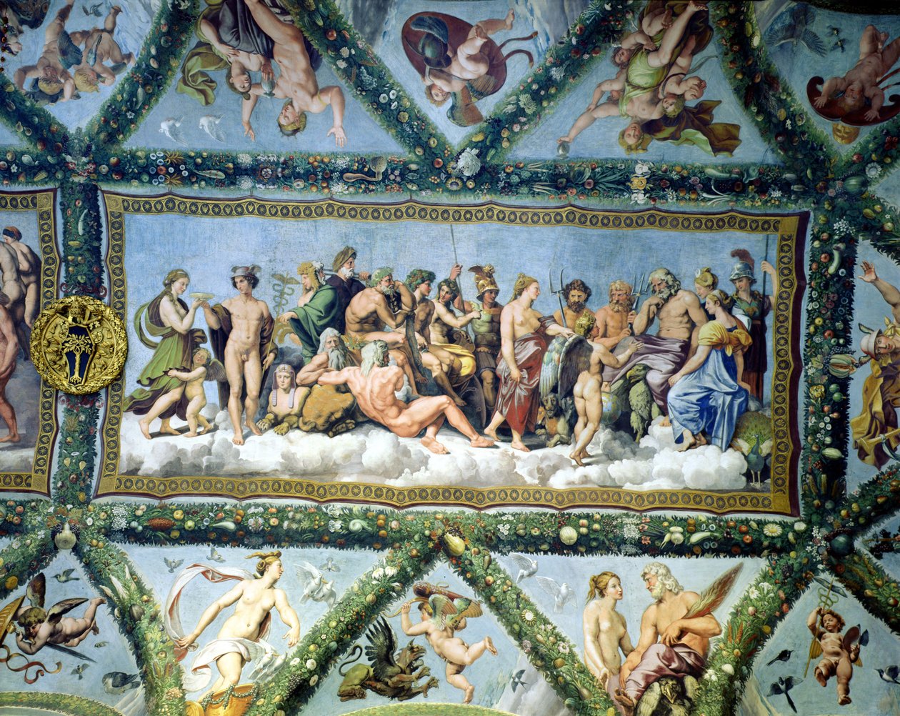 Le Conseil des Dieux, décoration de plafond de la 