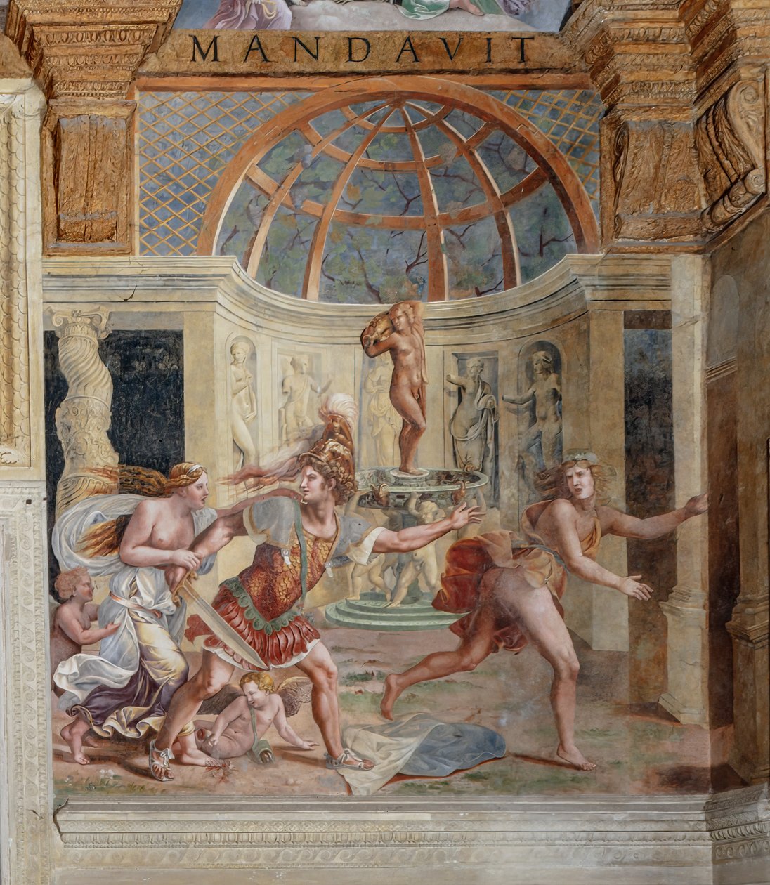 Chambre de Psyché, mur nord : 