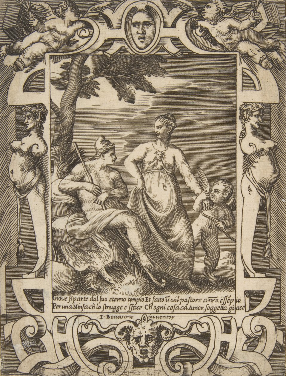 Jupiter à gauche sous la forme d