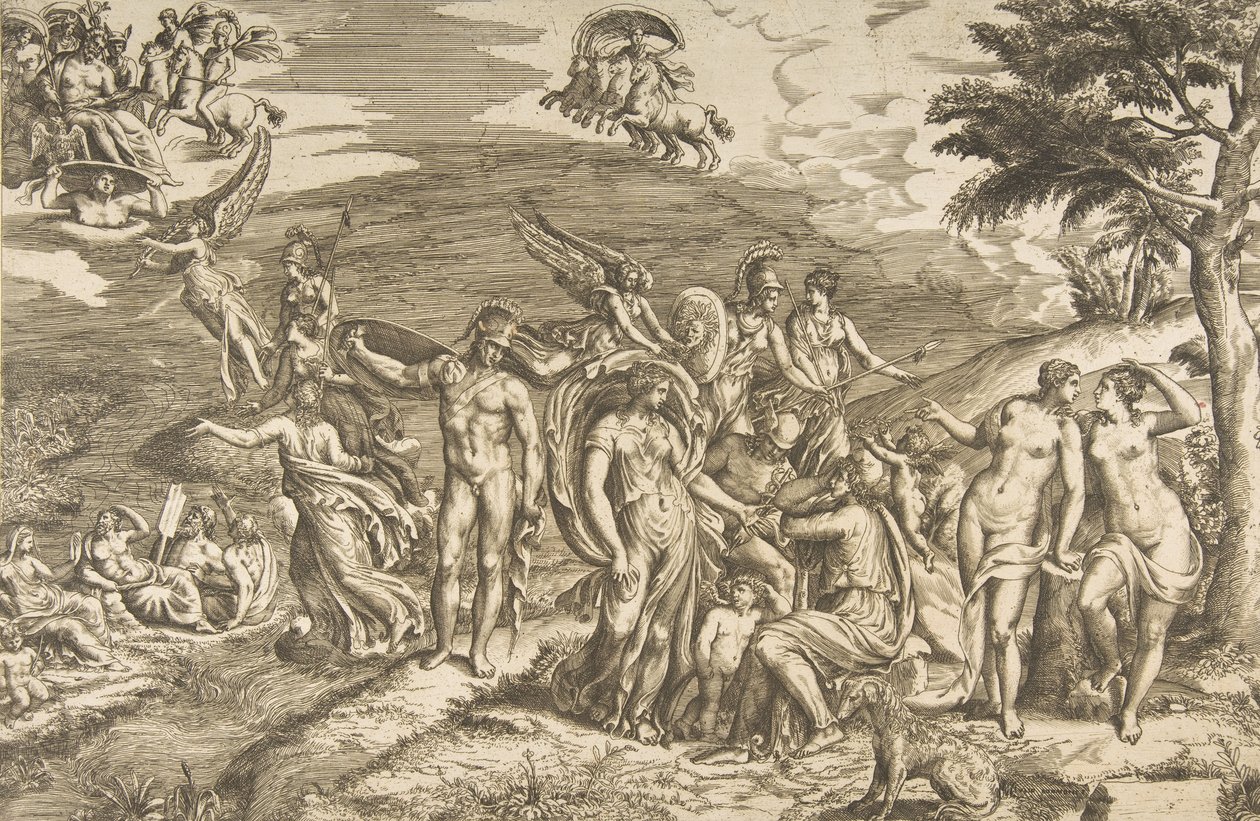Le jugement de Pâris - Giulio Bonasone