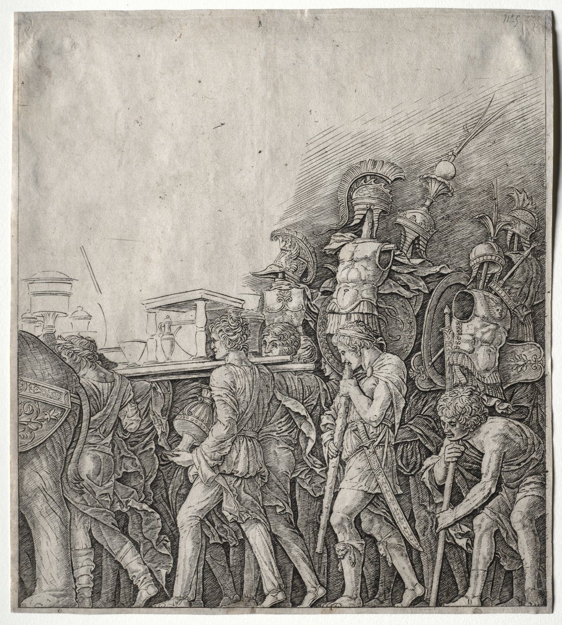 Les Triomphes de César : Les Porteurs de Cuirasse - Giulio Campagnola