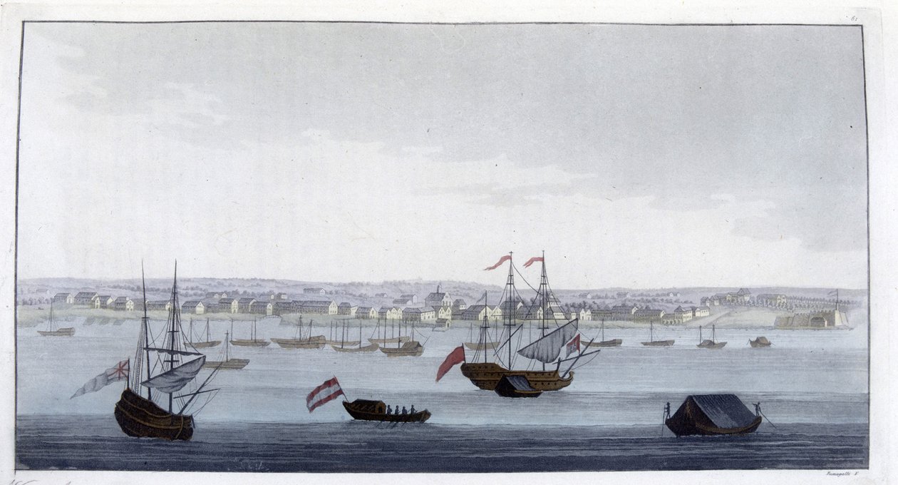 Vue de la ville de Paramaribo (Guyane) - Giulio Ferrario