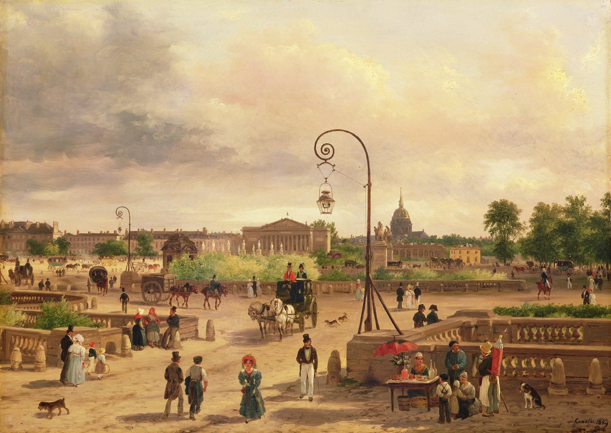 La Place de la Concorde en 1829 - Giuseppe Canella