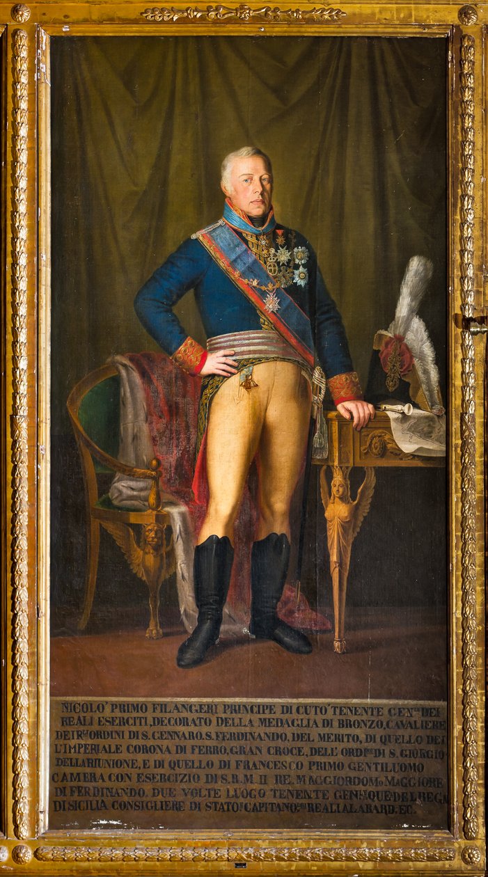 Portrait de Nicolo Filangeri, lieutenant général du royaume - Giuseppe (school of) Patania