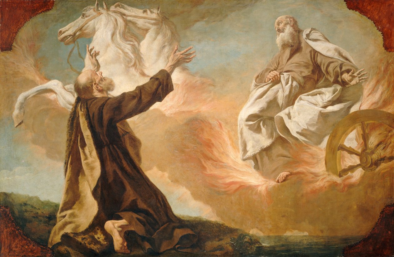 Élie emporté dans un char de feu, vers 1740-1755 - Giuseppe Angeli