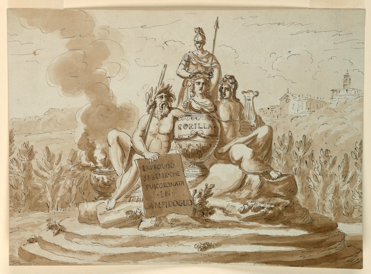 Monument sépulcral pour la poétesse Maria Maddalena Morelli - Giuseppe Barberi