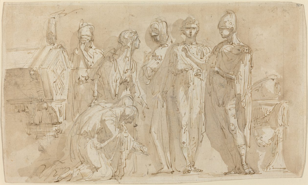 Coriolan devant les Femmes de Rome - Giuseppe Bernardino Bison
