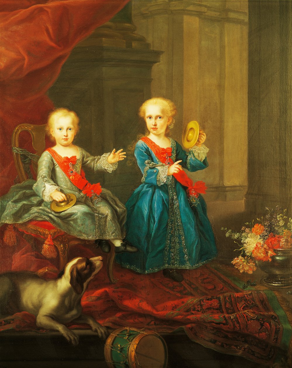 Filles de Charles III de Bourbon et Maria Amelia de Saxe - Giuseppe Bonito
