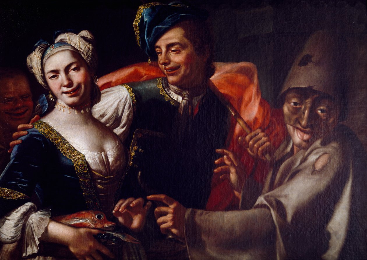 Masques napolitains - Giuseppe Bonito