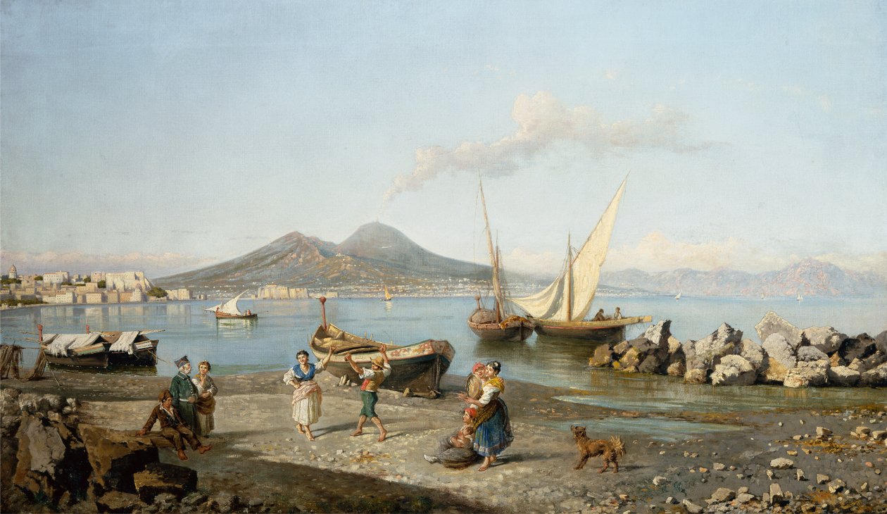 Vue de la baie de Naples - Giuseppe Carelli
