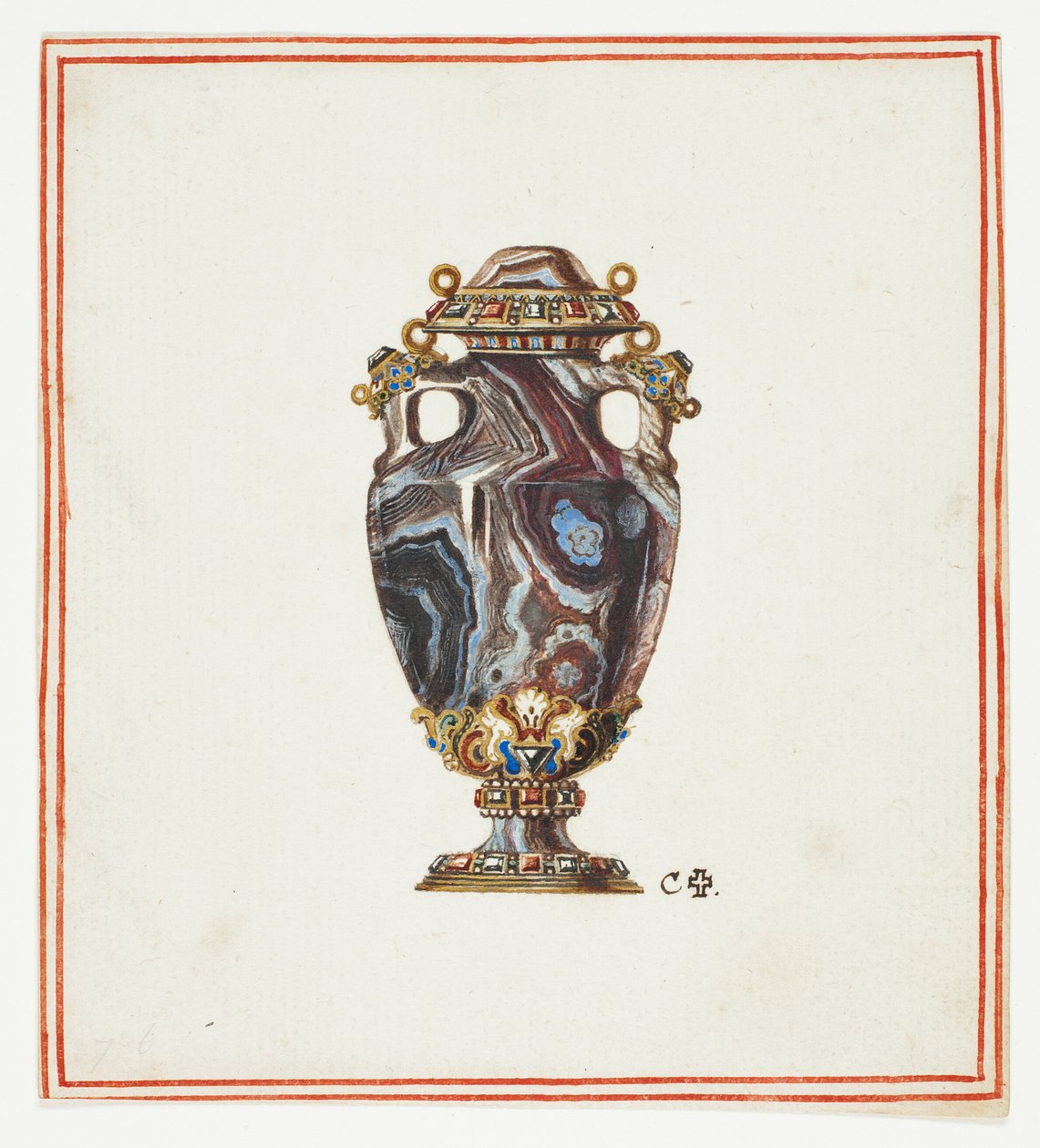 Vase en porphyre - Giuseppe Grisoni