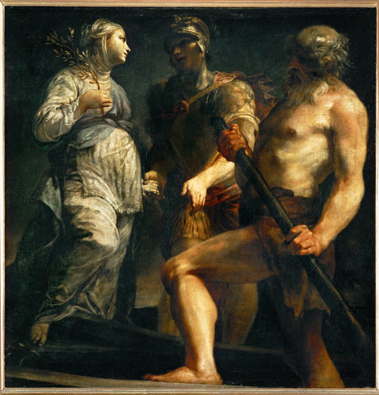 Énée, la Sibylle et Charon (peinture sur toile) - Giuseppe Maria (1665-1747) Crespi