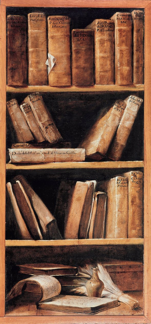 Nature morte bibliothèque avec livres de musique - Giuseppe Maria Crespi