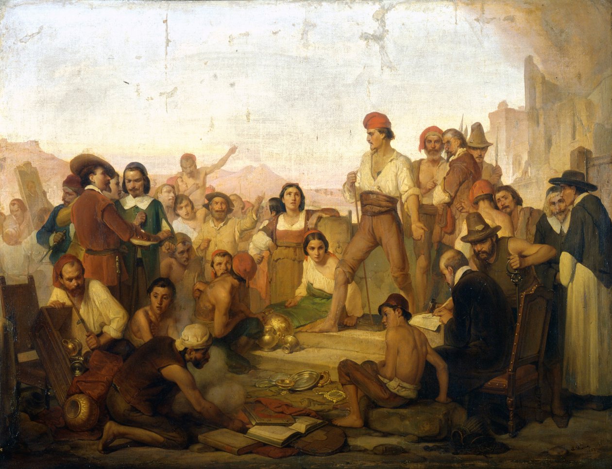 La révolte du pêcheur napolitain Tommaso Aniello, dit Masaniello (1622-1647) à Naples en 1647 - Giuseppe Mazza