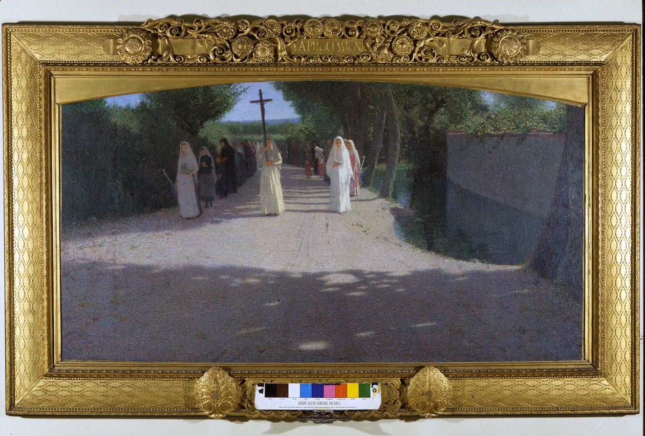 La procession. Peinture de Giovanni Pellizza da Volpedo (1868-1907) - Giuseppe Pellizza da Volpedo