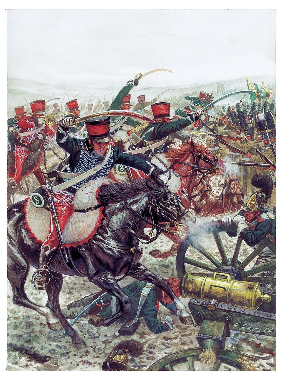 Premier empire : charge de la brigade commandée par le général Pierre Margaron (1765-1824) à la bataille d