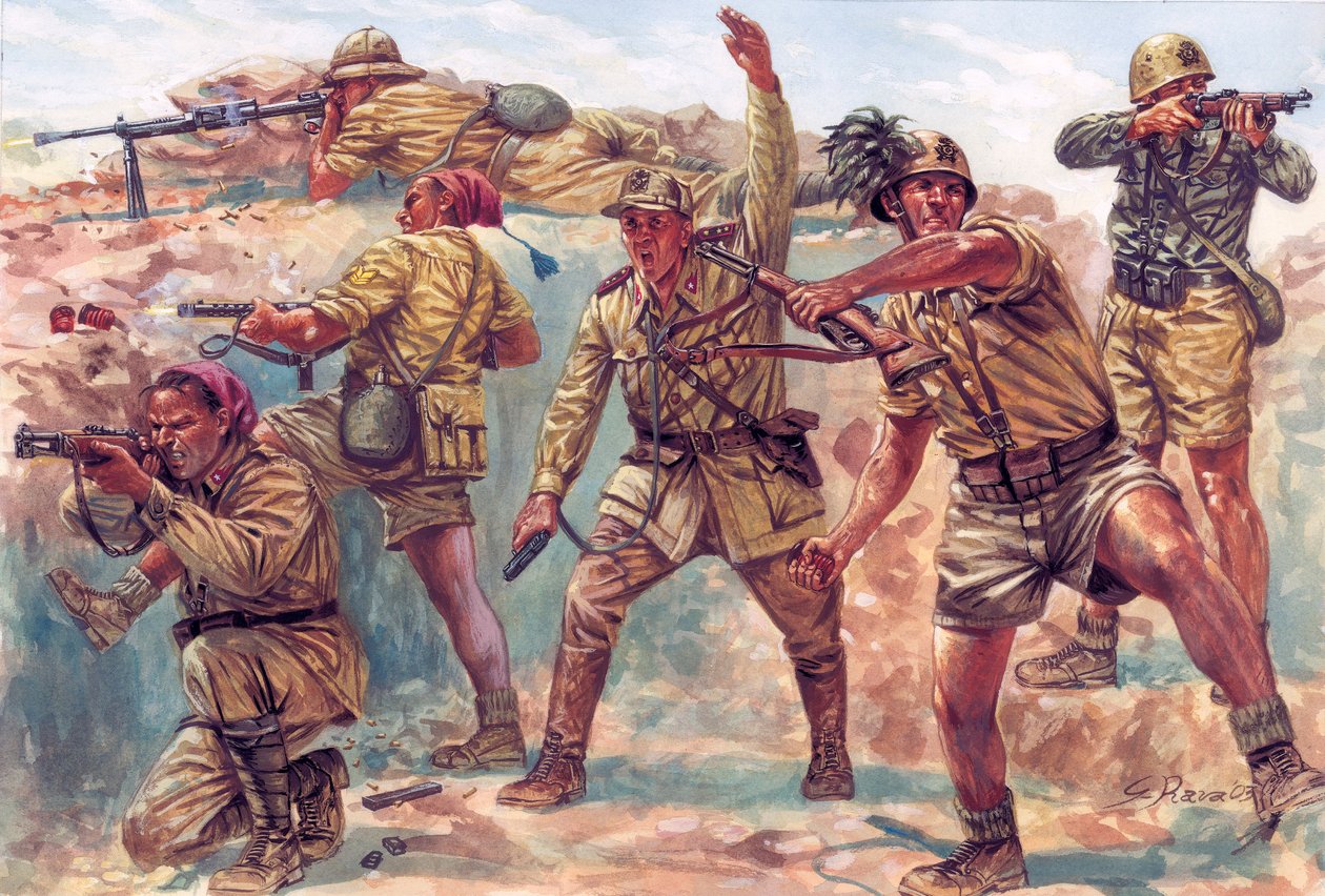 Seconde Guerre mondiale : bersagliers italiens en Libye pendant l