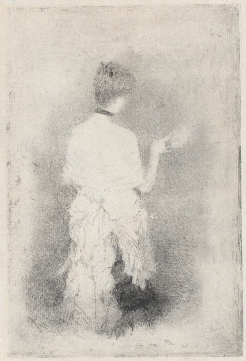 Jeune femme élégante vue de dos - Giuseppe de Nittis
