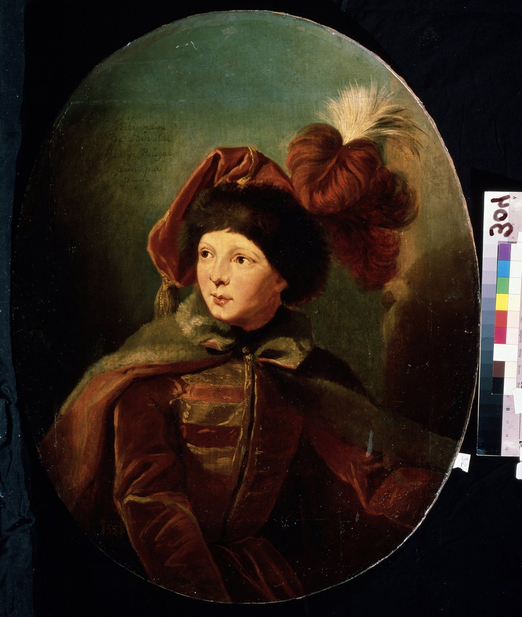 Portrait du nain Bi Bi en uniforme de hussard - Giuseppe or Josef Grassi