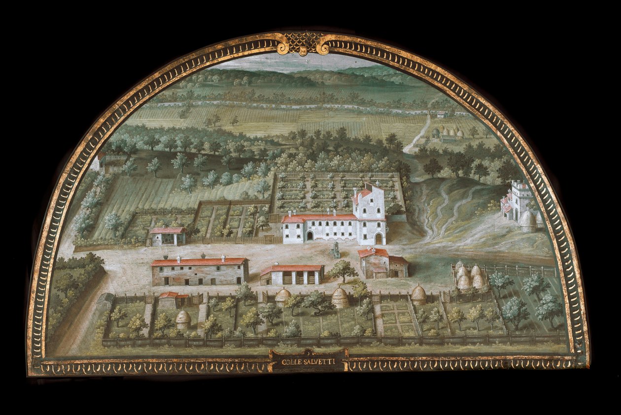 Vue de la Villa di Colle Salvetti près de Livourne, Italie - Giusto Utens