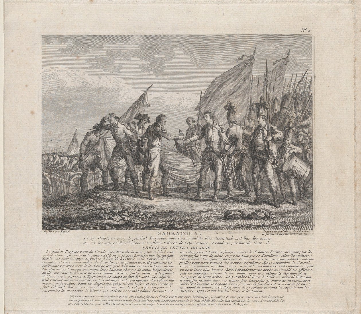 Saratoga [sic] 17 octobre 1777, vers 1777 - Godefroy