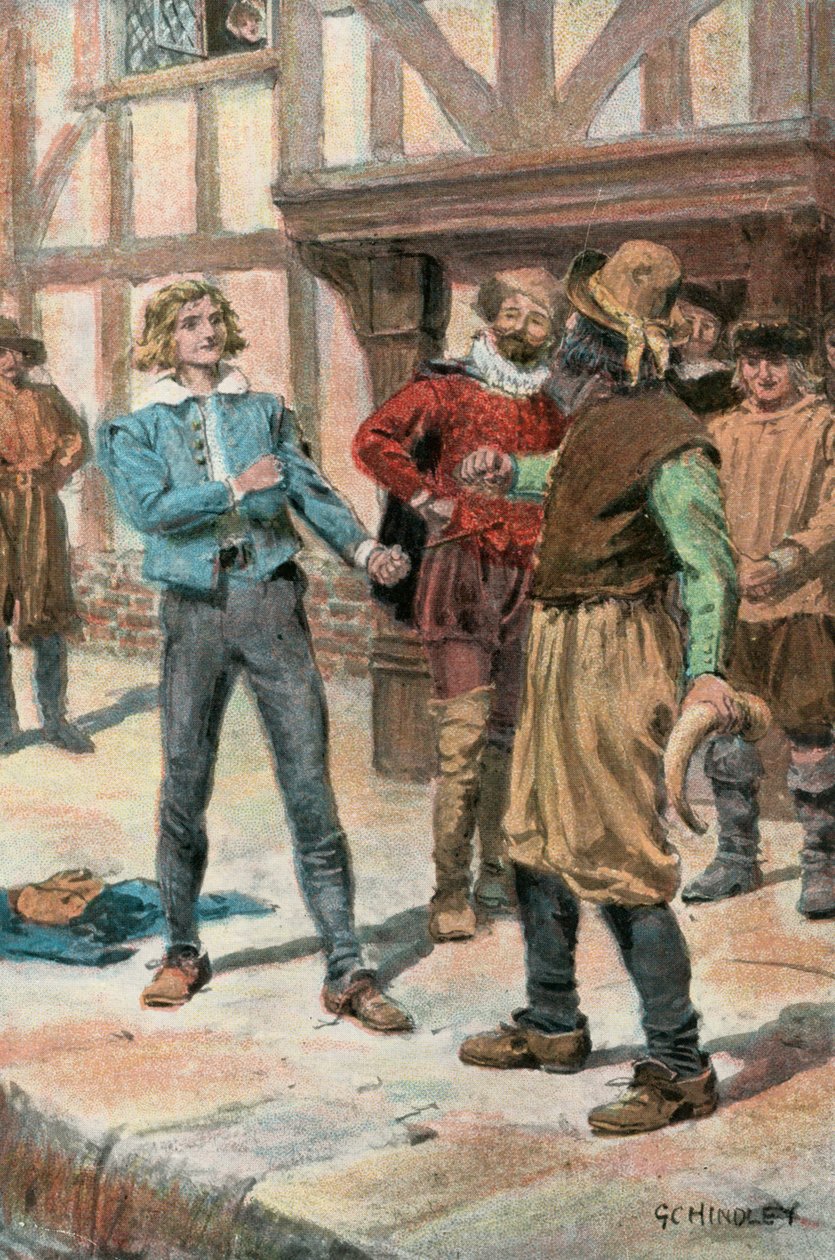 Illustration pour Westward Ho ! de Charles Kingsley (lithographie couleur) - Godfrey C. Hindley