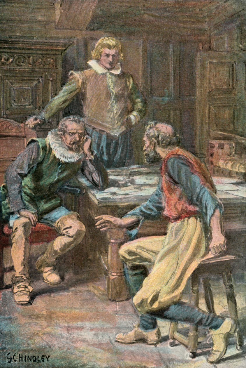 Illustration pour Westward Ho ! de Charles Kingsley (lithographie couleur) - Godfrey C. Hindley