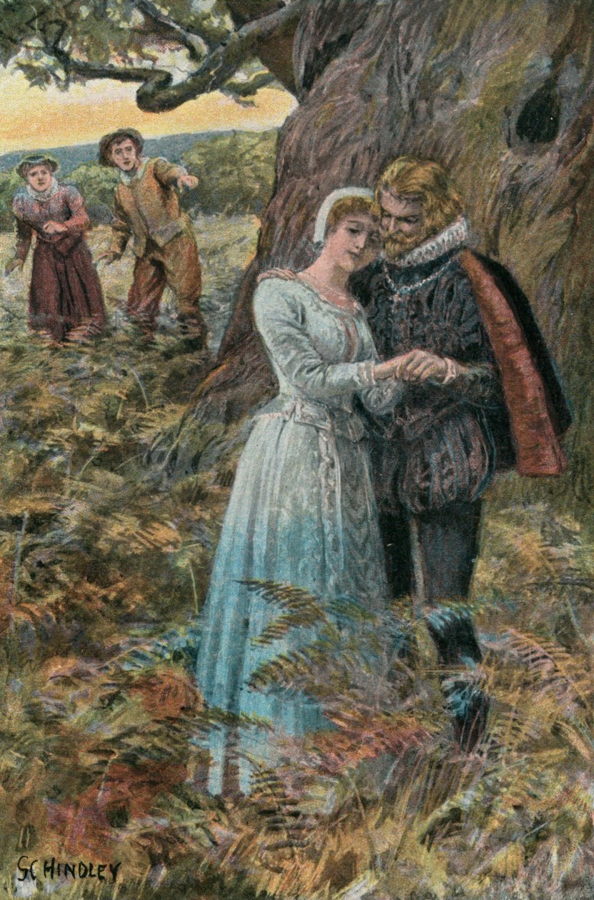 Illustration pour Westward Ho ! de Charles Kingsley (lithographie couleur) - Godfrey C. Hindley