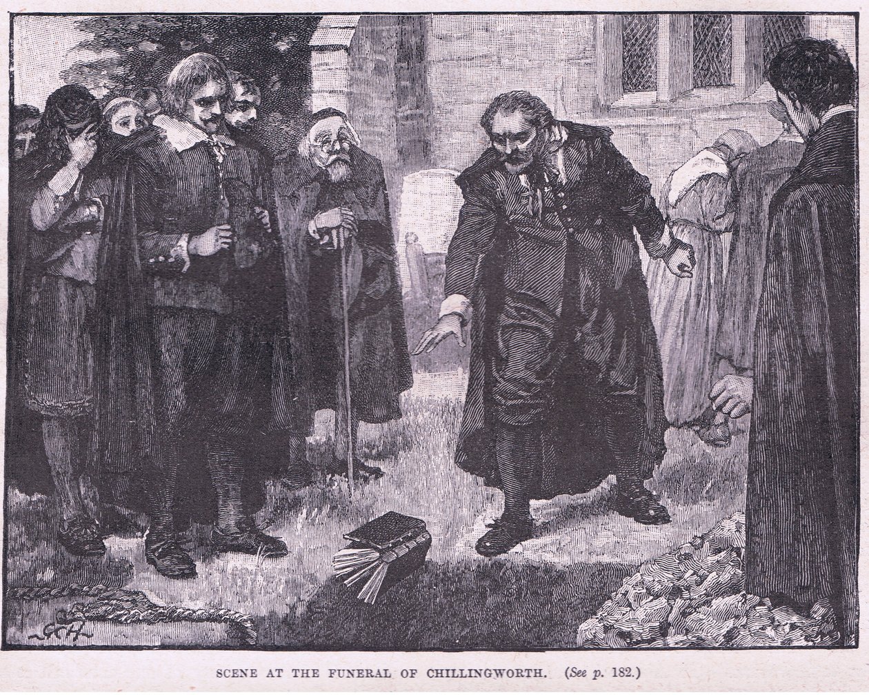 Scène aux funérailles de Chillingworth AD 1644 - Godfrey C. Hindley