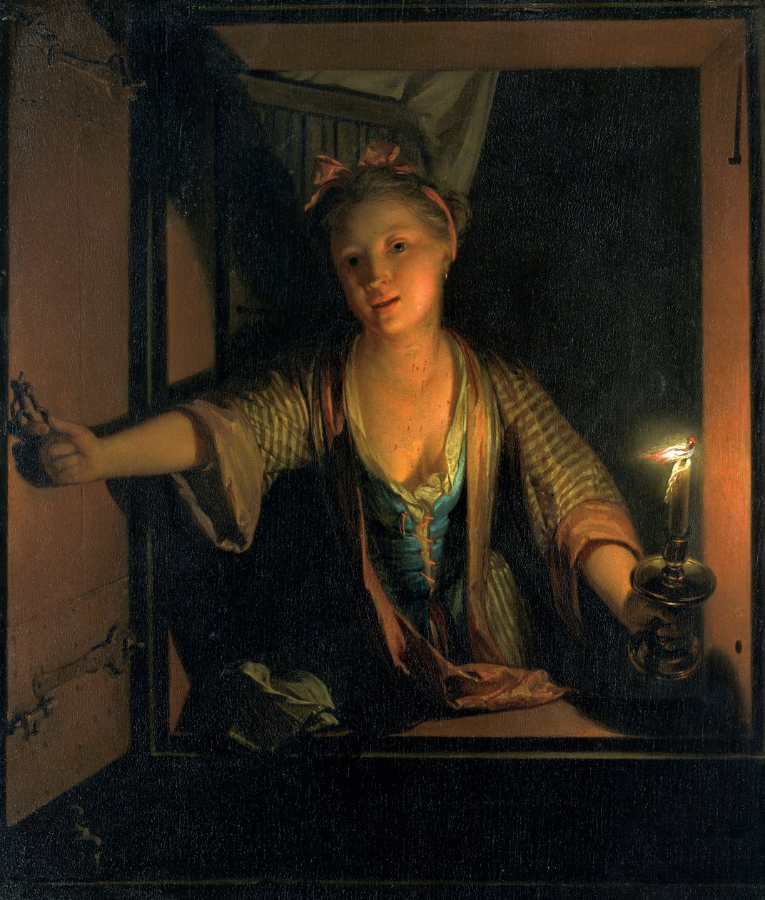 Une fille à la fenêtre, 1663-1700 - Godfried Schalcken