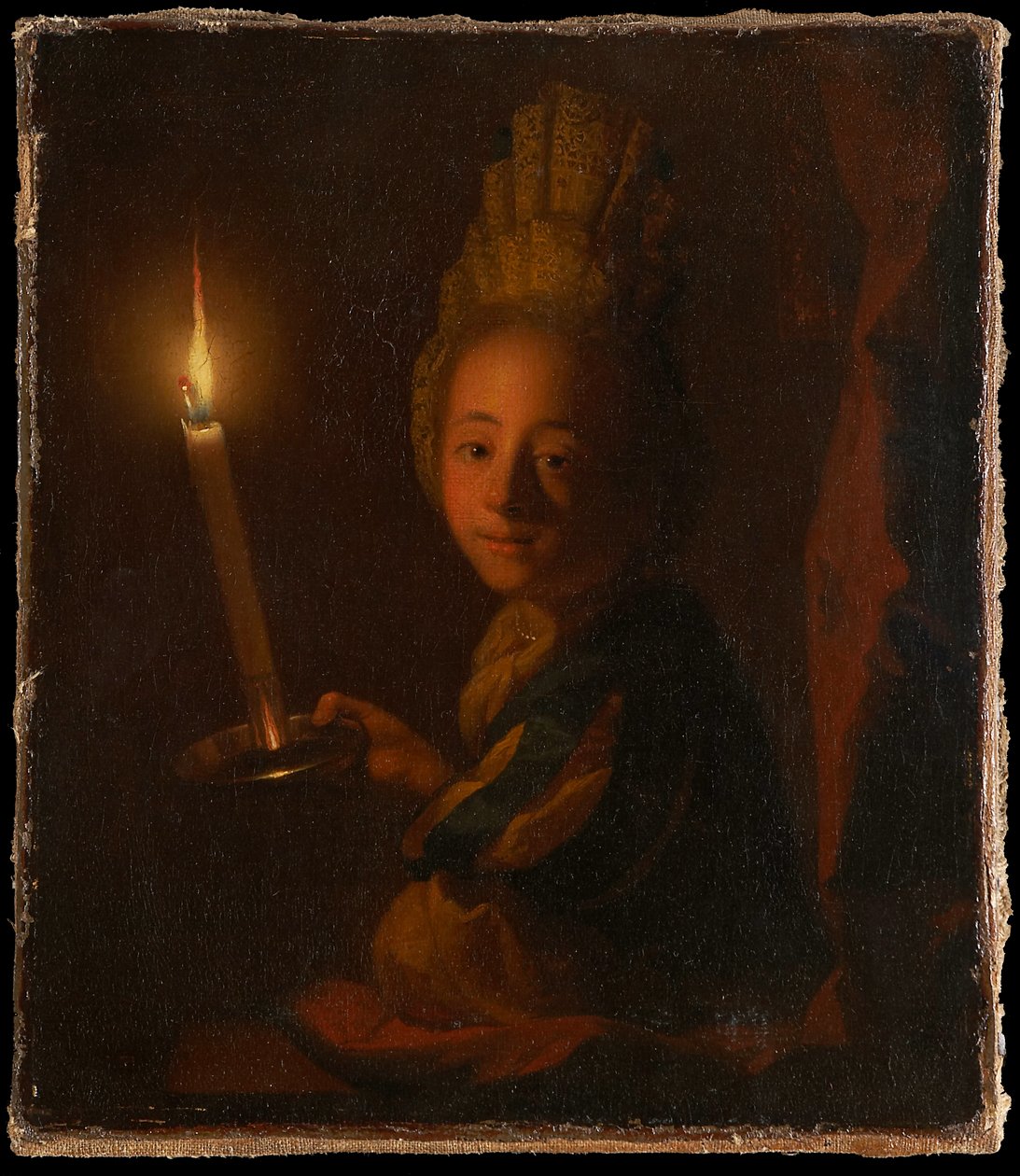 Jeune fille à la bougie allumée - Godfried Schalcken