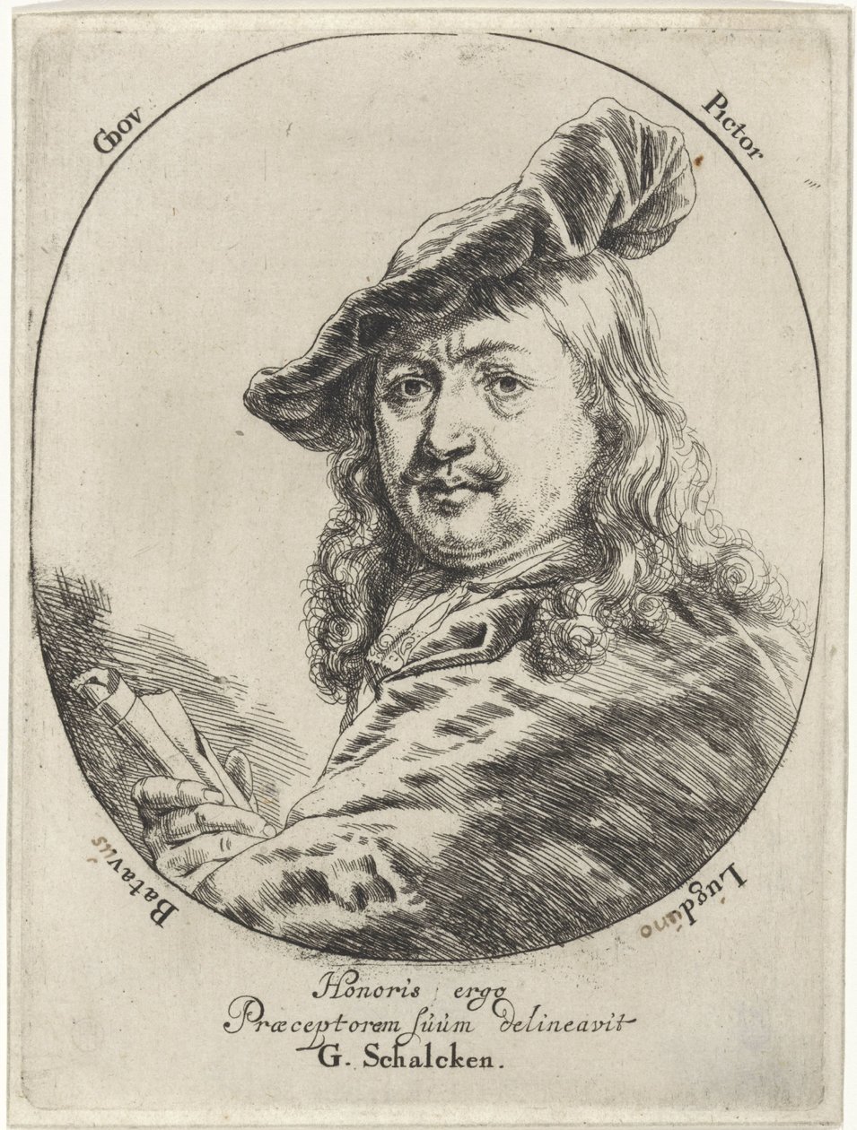 Portrait de Gerard Dou - Godfried Schalcken