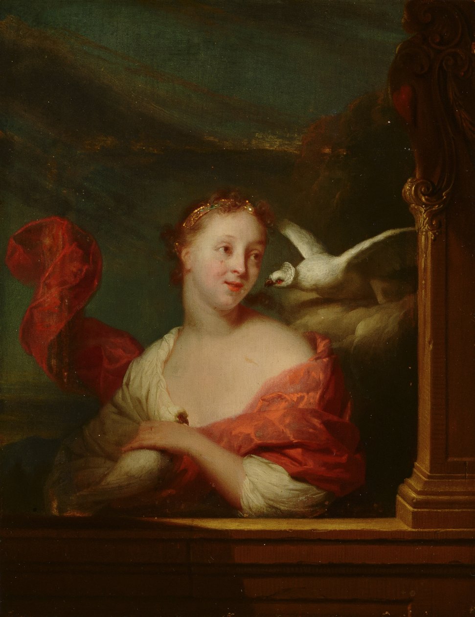 Jeune femme aux pigeons (Vénus ?) - Godfried Schalcken