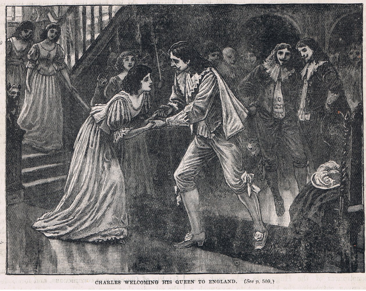 Charles accueillant sa reine en Angleterre 1625 - Gordon Frederick Browne