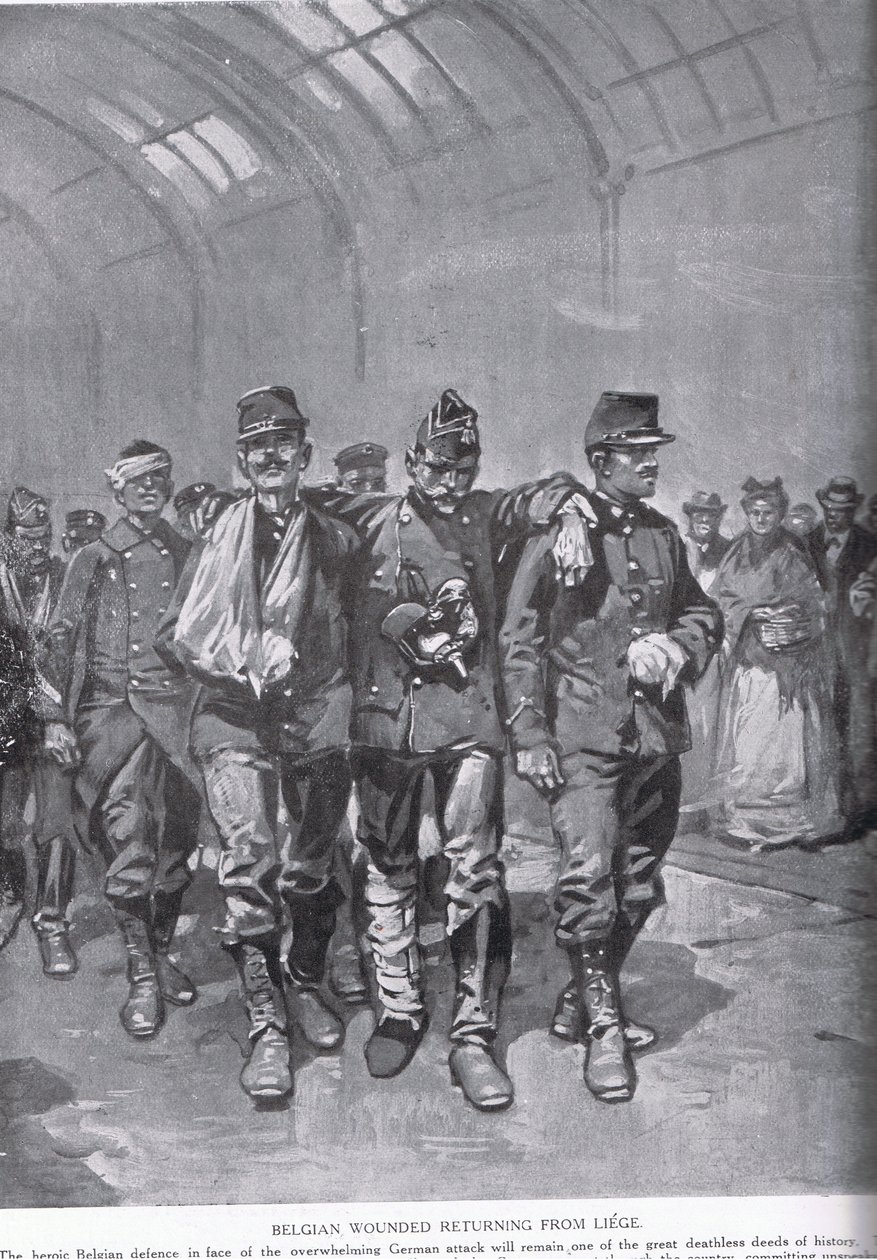 Blessés belges revenant de Liège, de 